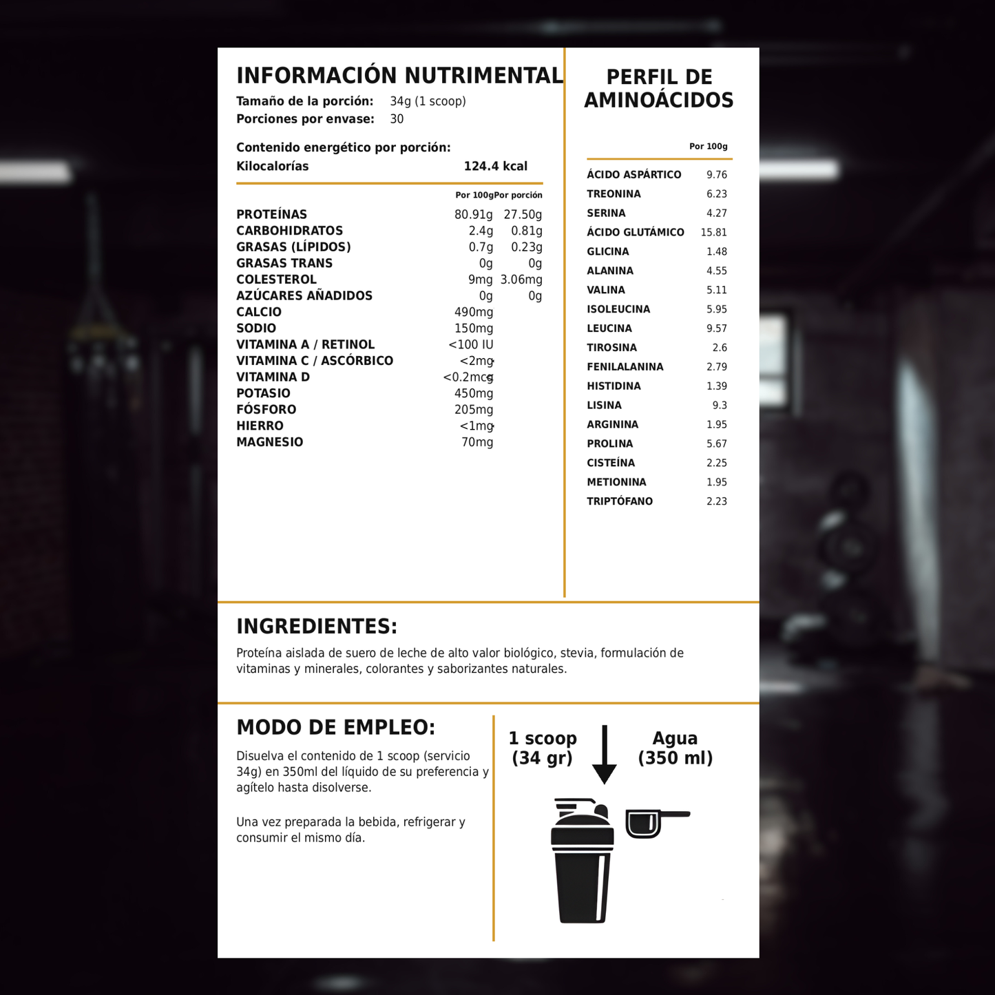 ISO Gold Zero Carbs Whey Protein
