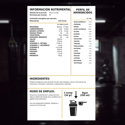 ISO Gold Zero Carbs Whey Protein